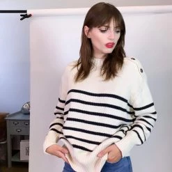 L'école Des Femmes Mariniere Sweater Knitwear & Sweatshirts