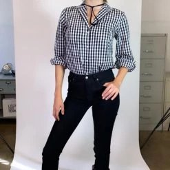 L'école Des Femmes Marilyn Monroe Gingham Blouse Tops