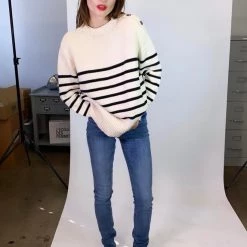 L'école Des Femmes Mariniere Sweater Knitwear & Sweatshirts