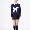 L'école Des Femmes Navy Bunny Sweater Knitwear & Sweatshirts