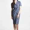 L'école Des Femmes Chambray Bardot Dress Dresses