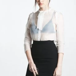 L'école Des Femmes The Secretary Tie Blouse (organza)