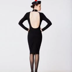 L'école Des Femmes Backless Choker Dress NEW 12 L'école Des Femmes Backless Choker Dress NEW