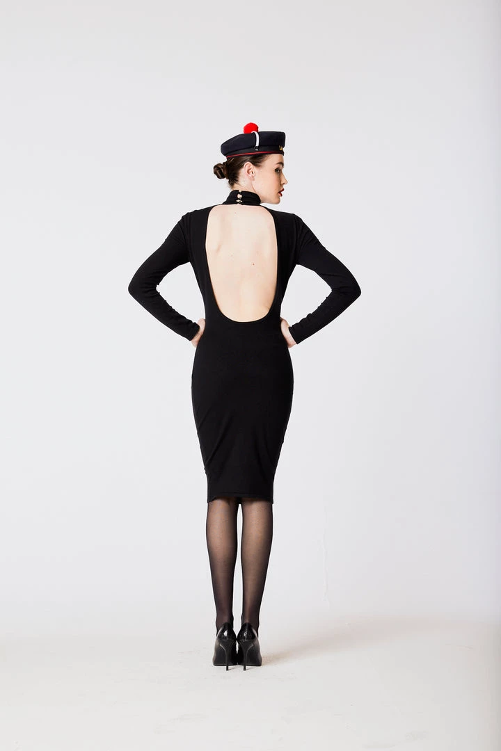 L'école Des Femmes Backless Choker Dress NEW 6 L'école Des Femmes Backless Choker Dress NEW