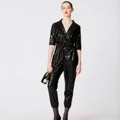 L'école Des Femmes Evening Wear Sequins Catwoman Suit