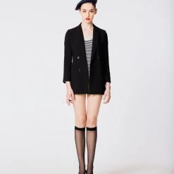 L'école Des Femmes Double Breasted Jacket (Black) Coats & Jackets