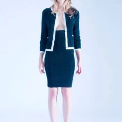 L'école Des Femmes Knitwear & Sweatshirts Knit Black & White Cardigan