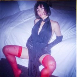 L'école Des Femmes NEW Bond Girl Backless Mandarin Dress (Black)