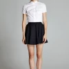 L'école Des Femmes Short Sleeve Peter Pan Collar Blouse Tops