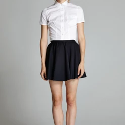L'école Des Femmes Short Sleeve Peter Pan Collar Blouse Tops