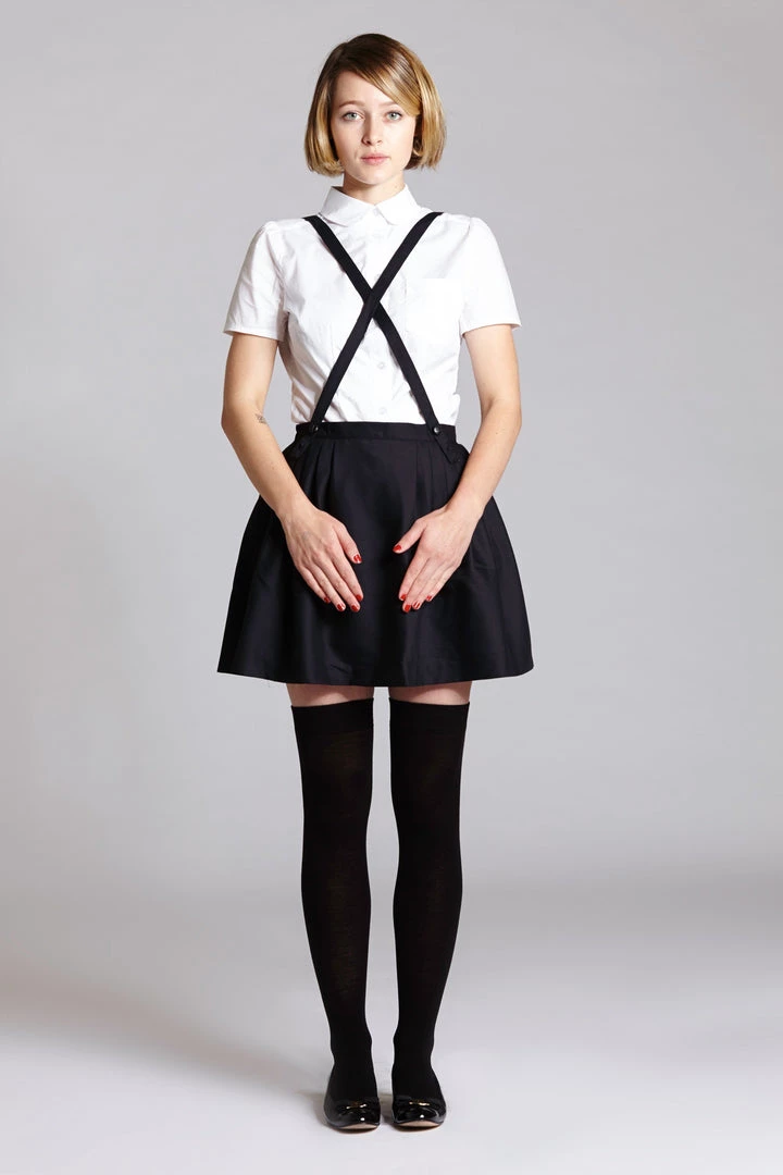 L'école Des Femmes Criss Cross Suspender Skirt Skirts 3 L'école Des Femmes Criss Cross Suspender Skirt Skirts