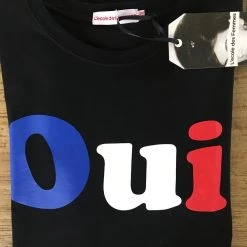 L'école Des Femmes T-shirts Oui Tricolor Loose Fit Tee (Black)