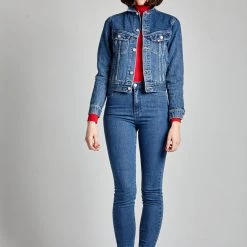 L'école Des Femmes High Waisted Skinny Jeans (Medium And Dark Wash)