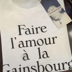 L'école Des Femmes T-shirts Faire L'amour à La Gainsbourg Tee (White)