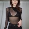 L'école Des Femmes Mandarin Mesh Bodysuit Bodysuits