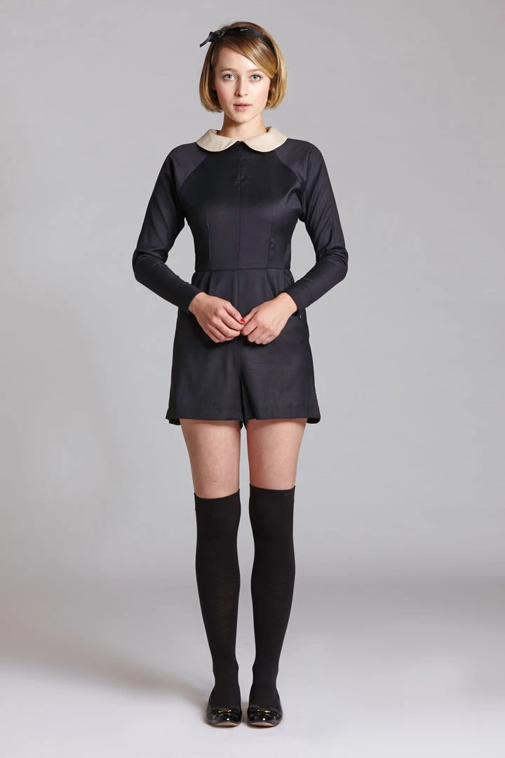 L'école Des Femmes Dresses Peter Pan Collar Playsuit 4 L'école Des Femmes Dresses Peter Pan Collar Playsuit
