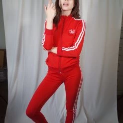 L'école Des Femmes Red Tracksuit Pants Activewear