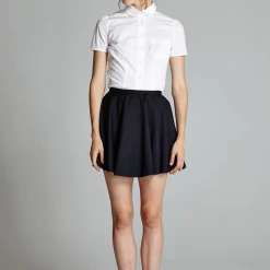 L'école Des Femmes Short Sleeve Peter Pan Collar Blouse Tops