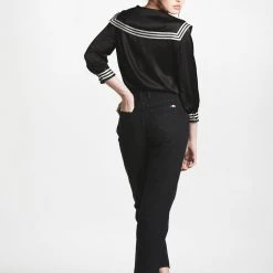 L'école Des Femmes Boyfriend Jeans (Black) Denim