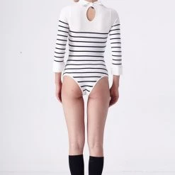 L'école Des Femmes Le Marin Bodysuit (White Collar) Bodysuits