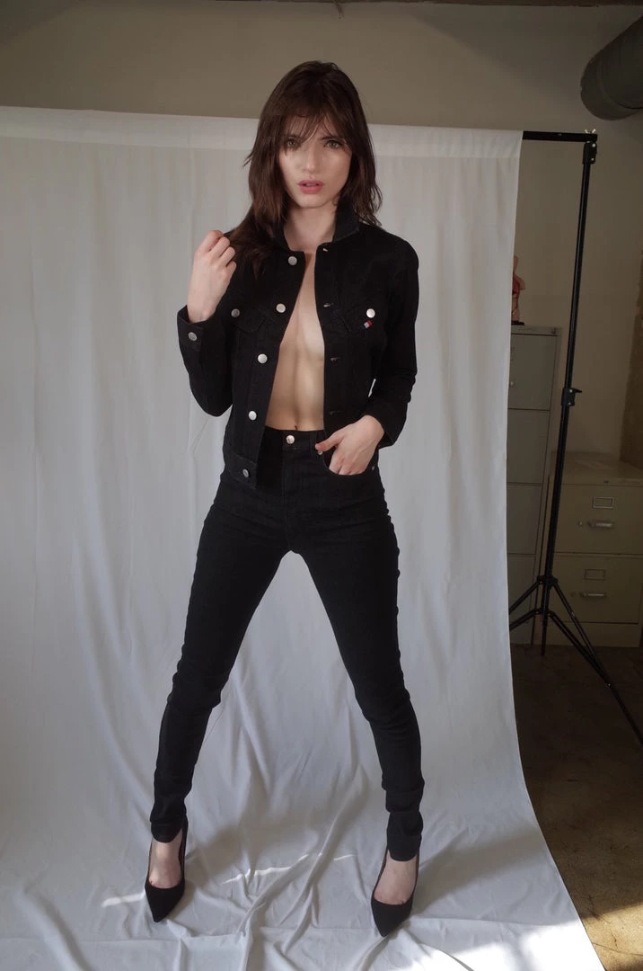 L'école Des Femmes Black Denim Jacket 3 L'école Des Femmes Black Denim Jacket