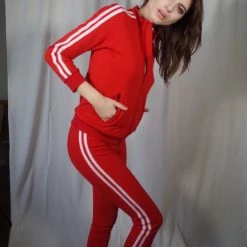 L'école Des Femmes Red Tracksuit Pants Activewear