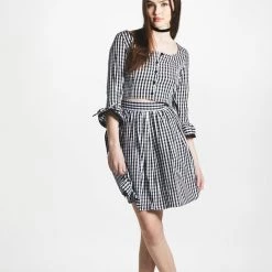 L'école Des Femmes Bardot Gingham Skirt Skirts