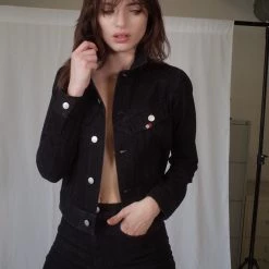 L'école Des Femmes Black Denim Jacket