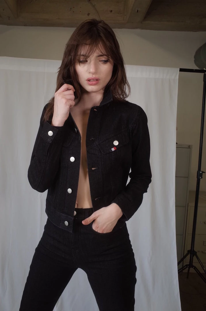 L'école Des Femmes Black Denim Jacket 4 L'école Des Femmes Black Denim Jacket