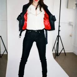 L'école Des Femmes Mid-Rise Skinny Jeans (Black)