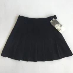 L'école Des Femmes NEW Black Crèpe Pleated Skirt 14 L'école Des Femmes NEW Black Crèpe Pleated Skirt
