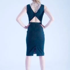 L'école Des Femmes Cut Out Back Dress (Black)