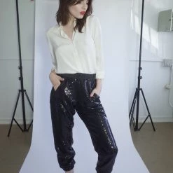 L'école Des Femmes Catwoman Sequin Pants