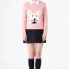 L'école Des Femmes Knitwear & Sweatshirts Pink Bunny Sweater
