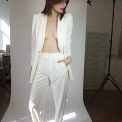 L'école Des Femmes The White Smoking Jacket Coats & Jackets