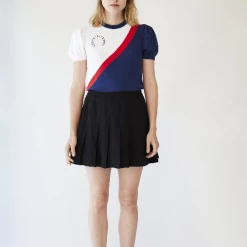 L'école Des Femmes NEW Black Crèpe Pleated Skirt 11 L'école Des Femmes NEW Black Crèpe Pleated Skirt