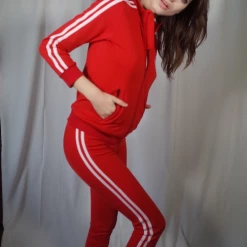 L'école Des Femmes Red Tracksuit Jacket Activewear