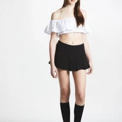 L'école Des Femmes Pleated Crèpe Skort Skirts