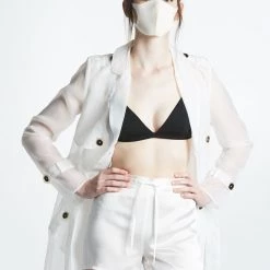 L'école Des Femmes Coats & Jackets Organza Trench (White)