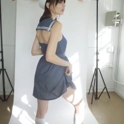 L'école Des Femmes NEW Lolita Sailor Chambray Dress