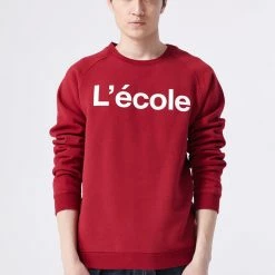 L'école Des Femmes MEN L'école Sweatshirt (Burgundy)