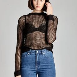 L'école Des Femmes Fishnet Sweater Knitwear & Sweatshirts