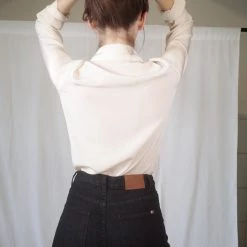 L'école Des Femmes Denim High Waisted Skinny Jeans (Black)