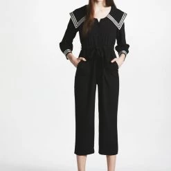 L'école Des Femmes Sailor Jumpsuit (Black) Evening Wear