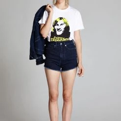 L'école Des Femmes Denim High Waisted Shorts