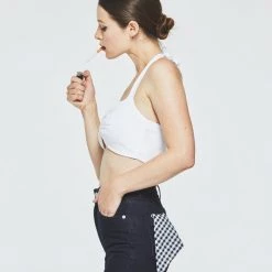 L'école Des Femmes Halter Cotton Top (White) Tops