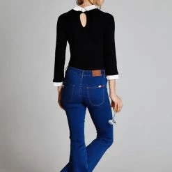 L'école Des Femmes Denim Jane Birkin Flare Low Rise