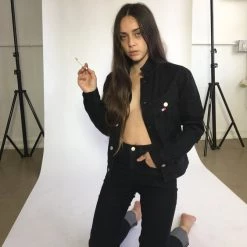 L'école Des Femmes Black Denim Jacket 11 L'école Des Femmes Black Denim Jacket