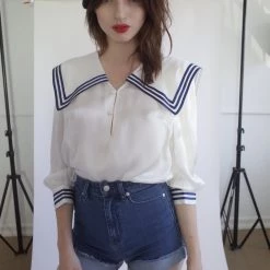 L'école Des Femmes Silk Sailor Top