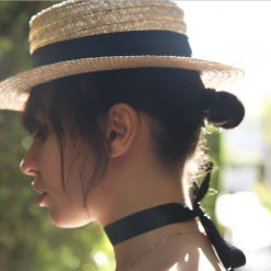 L'école Des Femmes Straw Canotier Hat